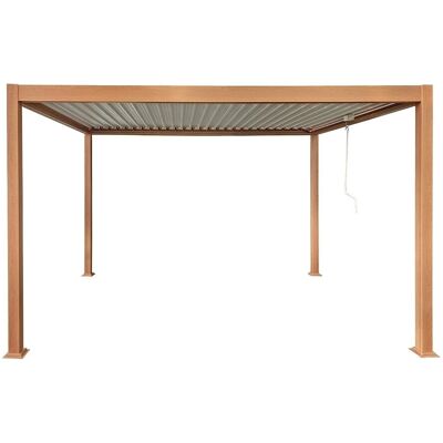 Vente-unique Selbsttragende Pergola Amalfi Naturfarben Dunkel 400 cm Vente-unique Selbsttragende Pergola Amalfi Naturfarben Dunkel 400 cm
