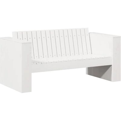 vidaXL Garten-Sofa Weiß 134 x 60 x 62 cm Massives Kiefernholz 873867 vidaXL Garten-Sofa Weiß 134 x 60 x 62 cm Massives Kiefernholz 873867