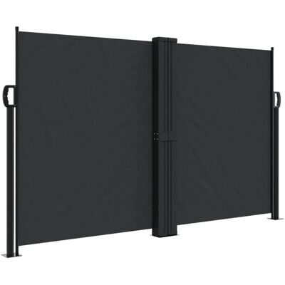 vidaXL Seitenmarkise Ausziehbar Schwarz 140x1200 cm 4004804 vidaXL Seitenmarkise Ausziehbar Schwarz 140x1200 cm 4004804