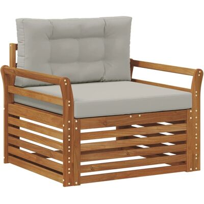 vidaXL Outdoor-Sofagarnitur Massives Akazienholz und Polyester Natur 3436396 vidaXL Outdoor-Sofagarnitur Massives Akazienholz und Polyester Natur 3436396