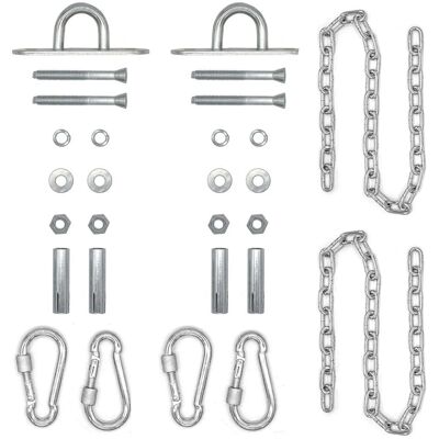 AMANKA 2er Set Hängesessel Kette mit Deckenhaken 100 cm Aufhängung mit 2 Karabiner bis 230 kg AMANKA 2er Set Hängesessel Kette mit Deckenhaken 100 cm Aufhängung mit 2 Karabiner bis 230 kg