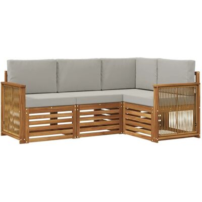 vidaXL Sofagarnituren mit Kissen 4 Stk Massivholz Akazie 3384297 vidaXL Sofagarnituren mit Kissen 4 Stk Massivholz Akazie 3384297