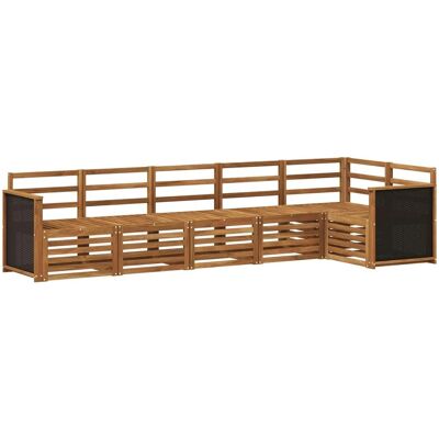 vidaXL Ecksofa Set 5 Stk Natur Massivholz Akazie 3384400 vidaXL Ecksofa Set 5 Stk Natur Massivholz Akazie 3384400