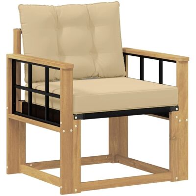 vidaXL Outdoor-Sofa Massives Akazienholz und Textilene Weiß 3439047 vidaXL Outdoor-Sofa Massives Akazienholz und Textilene Weiß 3439047