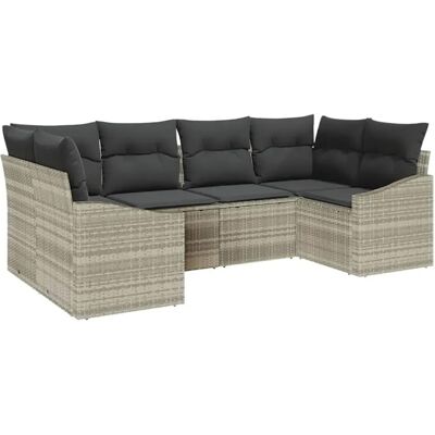 Hellgraues Modulares Gartencouch-Set - Für Draußen Hellgraues Modulares Gartencouch-Set - Für Draußen