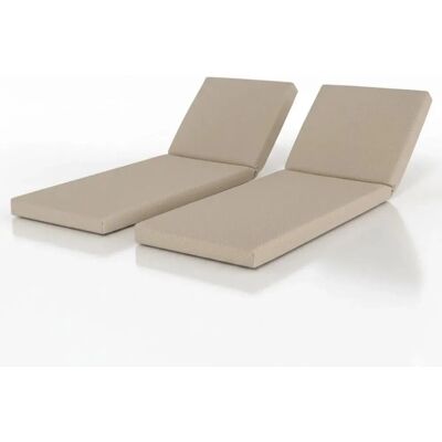 Beautissu 2er Set Deckchair Auflagen Wasserdicht QD-RL 190x60cm Beige Beautissu 2er Set Deckchair Auflagen Wasserdicht QD-RL 190x60cm Beige