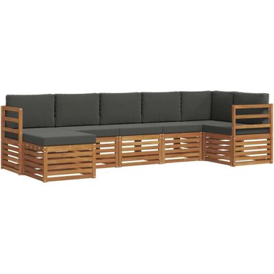 vidaXL Sofagarnituren 7 Tlg Natur und Anthrazit Massivholz Akazie 3375152 vidaXL Sofagarnituren 7 Tlg Natur und Anthrazit Massivholz Akazie 3375152