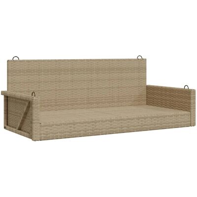 furnicato Hängebank Beige 119x56x48 cm Poly Rattan furnicato Hängebank Beige 119x56x48 cm Poly Rattan