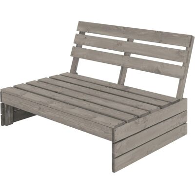 ECD Germany Gartenbank 3-Sitzer aus Massivholz, Grau - Gartendekoration ECD Germany Gartenbank 3-Sitzer aus Massivholz, Grau - Gartendekoration