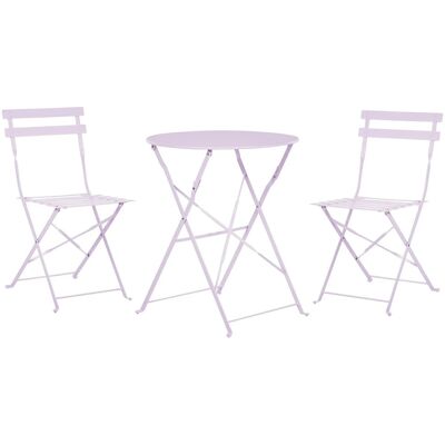 Beliani Bistro Set FIORI Violett 60x60x80 Beliani Bistro Set FIORI Violett 60x60x80