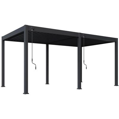 Weide Classic Alu-Stahl Pavillon 3 x 5,3 M Anthrazit Pergola Freistehend Weide Classic Alu-Stahl Pavillon 3 x 5,3 M Anthrazit Pergola Freistehend