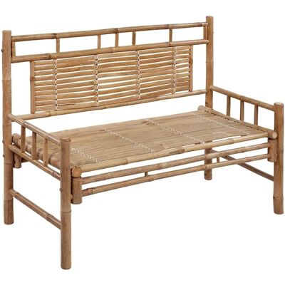 vidaXL Gartenbank mit Auflage Bambus Beige 120 cm vidaXL Gartenbank mit Auflage Bambus Beige 120 cm