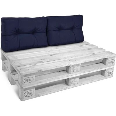 Beautissu ECO Style Palettenkissen Rücken 60x40x10cm Dunkelblau 2tlg Beautissu ECO Style Palettenkissen Rücken 60x40x10cm Dunkelblau 2tlg
