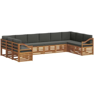 vidaXL Sofagarnituren 10 Tlg Natur und Anthrazit Massivholz Akazie 3375577 vidaXL Sofagarnituren 10 Tlg Natur und Anthrazit Massivholz Akazie 3375577