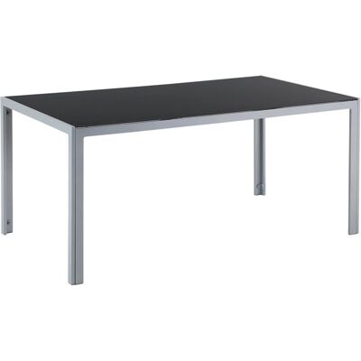 Beliani Gartentisch Catania - 160x90cm Schwarz Glas Beliani Gartentisch Catania - 160x90cm Schwarz Glas