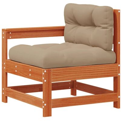 vidaXL Gartenecksofa Massives Kiefernholz Wachsbraun 865531 vidaXL Gartenecksofa Massives Kiefernholz Wachsbraun 865531