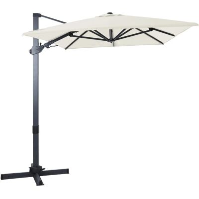 AXI Ampelschirm 300 cm x 200 cm Beige mit Handöffner AXI Ampelschirm 300 cm x 200 cm Beige mit Handöffner