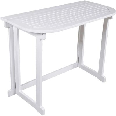 DELUKE Balkontisch BRITTA Eukalyptus Weißgrau 100x50x76cm Gartentisch Balkon-Tisch Kleiner Tisch Terrassentisch Verandatisch DELUKE Balkontisch BRITTA Eukalyptus Weißgrau 100x50x76cm Gartentisch Balkon-Tisch Kleiner Tisch Terrassentisch Verandatisch