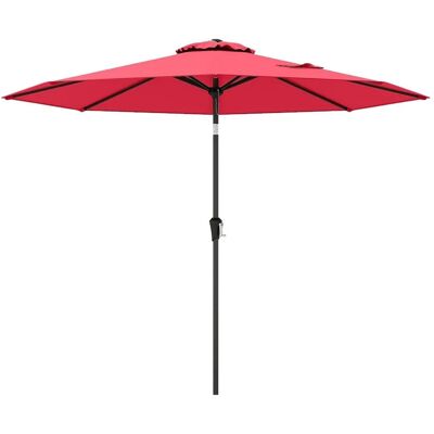 COSTWAY Sonnenschirm 270 cm Beidseitig um 35° Knickbar Rot COSTWAY Sonnenschirm 270 cm Beidseitig um 35° Knickbar Rot