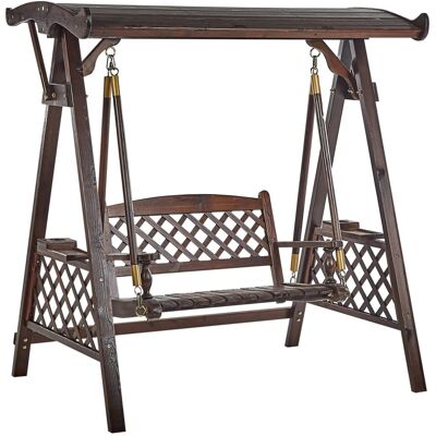 Beliani Senarica Holz-Gartenhängesessel - Rustik Traditionell Beliani Senarica Holz-Gartenhängesessel - Rustik Traditionell