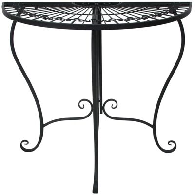 DELUKE Balkontisch PHILIP Eisen Schwarz 80x40x71cm Gartentisch Balkon-Tisch Halbrunder Wandtisch Kleiner Tisch Verandatisch DELUKE Balkontisch PHILIP Eisen Schwarz 80x40x71cm Gartentisch Balkon-Tisch Halbrunder Wandtisch Kleiner Tisch Verandatisch