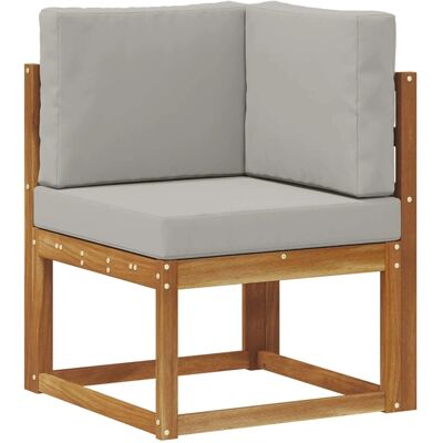 vidaXL Outdoor-Sofagarnitur mit Kissen 8-Tlg Natur und Hellgrau 3366799 vidaXL Outdoor-Sofagarnitur mit Kissen 8-Tlg Natur und Hellgrau 3366799
