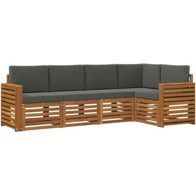 vidaXL Sofagarnituren 5 Tlg Natur und Anthrazit Massivholz Akazie 3374817 vidaXL Sofagarnituren 5 Tlg Natur und Anthrazit Massivholz Akazie 3374817