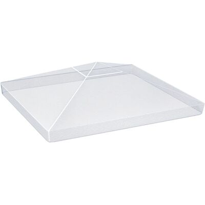 Outsunny Gazebo Regenschutz Kunststoff Transparent 300L x 300B x 80H cm Outsunny Gazebo Regenschutz Kunststoff Transparent 300L x 300B x 80H cm
