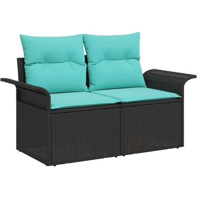 vidaXL Garten-Sofa mit Kissen 141 x 62 x 69 cm Poly-Rattan 42006710 vidaXL Garten-Sofa mit Kissen 141 x 62 x 69 cm Poly-Rattan 42006710