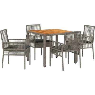 Vedadxl Gartentisch-Set - Quadratisch, 4 Sitze, Grau Vedadxl Gartentisch-Set - Quadratisch, 4 Sitze, Grau