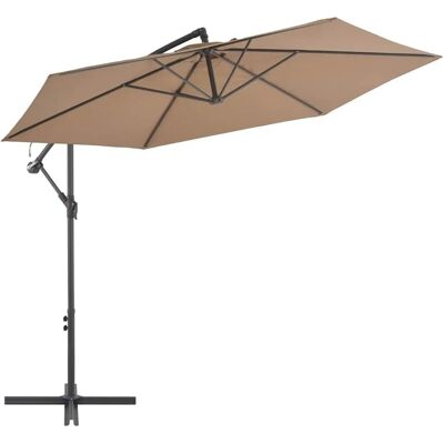 vidaXL Sonnenschirm mit Aluminiumstange 300 cm Taupe - Sonnenschirm vidaXL Sonnenschirm mit Aluminiumstange 300 cm Taupe - Sonnenschirm