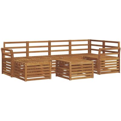 vidaXL Sofagarnituren Natur Massivholz Akazie 3375129 vidaXL Sofagarnituren Natur Massivholz Akazie 3375129