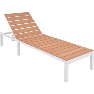 vidaXL Sonnenliege Aluminium und WPC Braun 42868 vidaXL Sonnenliege Aluminium und WPC Braun 42868