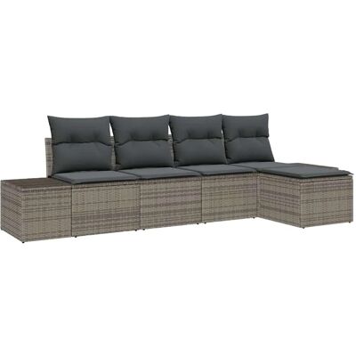 vidaXL Gartensofagarnitur - Rechteckiges 5-teiliges Outdoor-Rattanset vidaXL Gartensofagarnitur - Rechteckiges 5-teiliges Outdoor-Rattanset