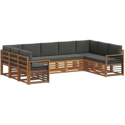 vidaXL Sofagarnituren 9 Tlg Natur und Anthrazit Massivholz Akazie 3375492 vidaXL Sofagarnituren 9 Tlg Natur und Anthrazit Massivholz Akazie 3375492