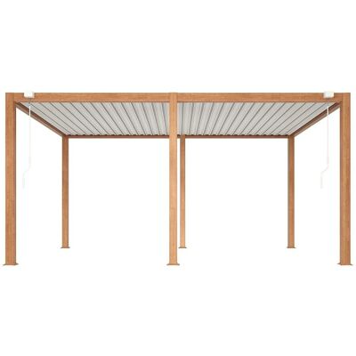 Vente-unique Selbsttragende Pergola Amalfi Naturfarben Dunkel 500 cm Vente-unique Selbsttragende Pergola Amalfi Naturfarben Dunkel 500 cm