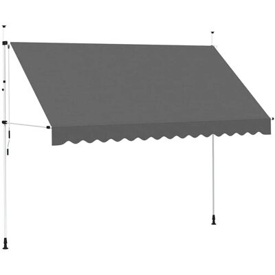 vidaXL Einziehbare Markise Handbetrieben 350 cm Anthrazit 143691 vidaXL Einziehbare Markise Handbetrieben 350 cm Anthrazit 143691