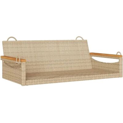 furnicato Hängebank Beige 109x62x40 cm Poly Rattan furnicato Hängebank Beige 109x62x40 cm Poly Rattan
