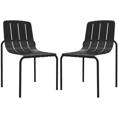 Vente-unique Gartenstuhl Balvora Schwarz 47.5 cm Vente-unique Gartenstuhl Balvora Schwarz 47.5 cm