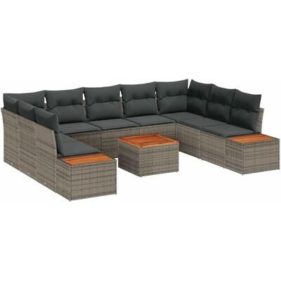 GARTEN SOFA SET - Modulares Outdoor-Sektion mit Stauraum, Grau GARTEN SOFA SET - Modulares Outdoor-Sektion mit Stauraum, Grau