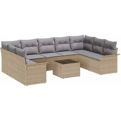 Vidaxl Gartensofa-Set - 10-teiliges Modulares Outdoor-Möbelset Vidaxl Gartensofa-Set - 10-teiliges Modulares Outdoor-Möbelset
