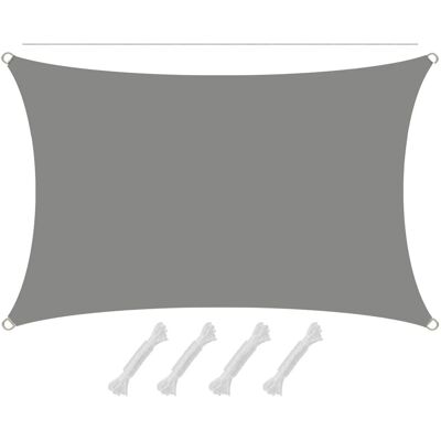 AMANKA Polyester Sonnensegel Wasserdicht - 1 x 2 m Rechteckig Grau AMANKA Polyester Sonnensegel Wasserdicht - 1 x 2 m Rechteckig Grau