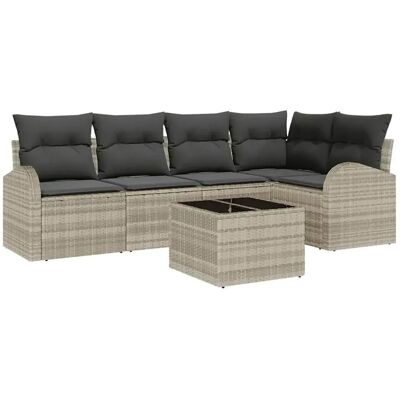 Vidaxl Gartensofagruppe - 6-teilig Modernes Outdoor-Mobiliar Vidaxl Gartensofagruppe - 6-teilig Modernes Outdoor-Mobiliar