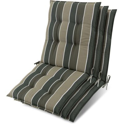 Beautissu 3x Niederlehner Sun-NL Auflage 100x50x8cm Grün-Gestreift Beautissu 3x Niederlehner Sun-NL Auflage 100x50x8cm Grün-Gestreift