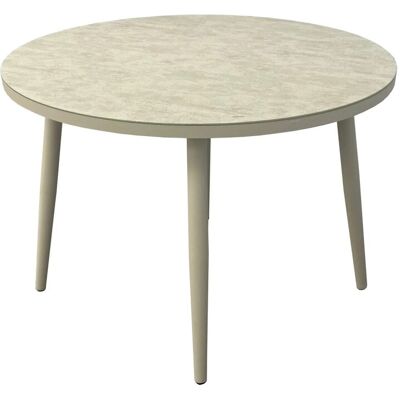 Greemotion Gartentisch Avola Rund Beige-Grau 108 cm x 108 cm Greemotion Gartentisch Avola Rund Beige-Grau 108 cm x 108 cm