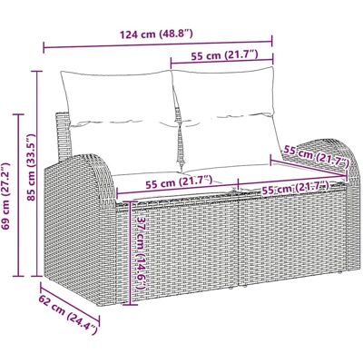 VidaXL Garten Sofaset 6-teilig Bequem Außenmöbel VidaXL Garten Sofaset 6-teilig Bequem Außenmöbel