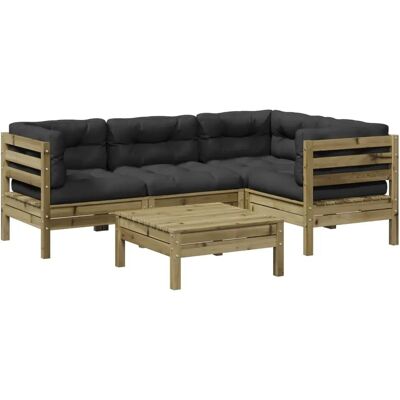 vidaXL - VIDAXL 5-piece Pinewood - Kiefernholz - Imprägniert - Gartenset vidaXL - VIDAXL 5-piece Pinewood - Kiefernholz - Imprägniert - Gartenset