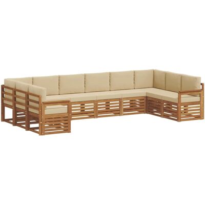 vidaXL Sofagarnituren 10 Tlg Natur und Beige Massivholz Akazie 3375548 vidaXL Sofagarnituren 10 Tlg Natur und Beige Massivholz Akazie 3375548
