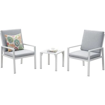 MeXo Aluminium Balkonmöbel Set Sitzgruppe Kleiner Balkon Weiß MeXo Aluminium Balkonmöbel Set Sitzgruppe Kleiner Balkon Weiß