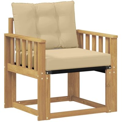 vidaXL Outdoor-Sofa Massives Akazienholz und Textilene Weiß 3439039 vidaXL Outdoor-Sofa Massives Akazienholz und Textilene Weiß 3439039